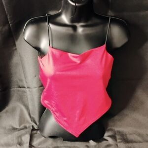 Red backless top Sz Lg